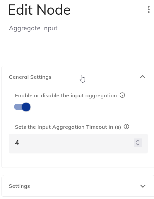 Input Agregation Node of VIER Voice Extension for Cognigy