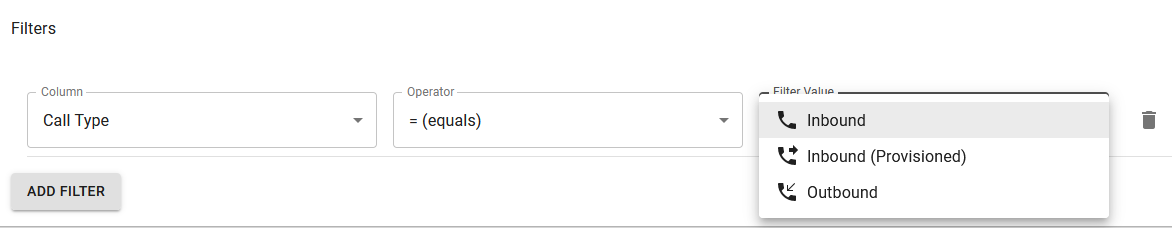 call type filter for dialogs