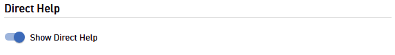Switch to show / hide direct help icon