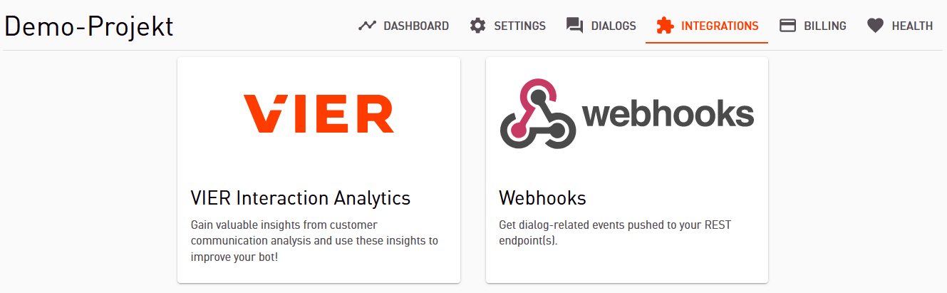 select VIER Interaction Analytics integration