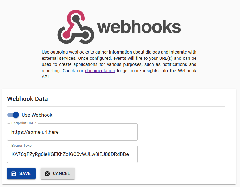 webhooks config